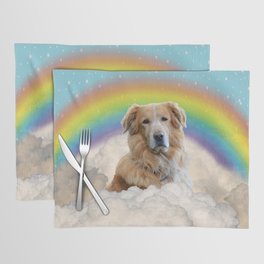Golden Retriever Dog Rainbow Clouds Placemat