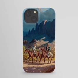 “Superstition Trail” by Western Painting iPhone Case
