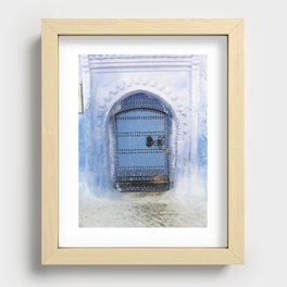 Blue Door / Porte originale/ Chefchaouen / by WHITEECO Ecologic design Recessed Framed Print