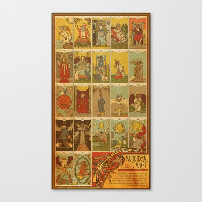 Muroidea Rat Tarot- Whole Set Canvas Print
