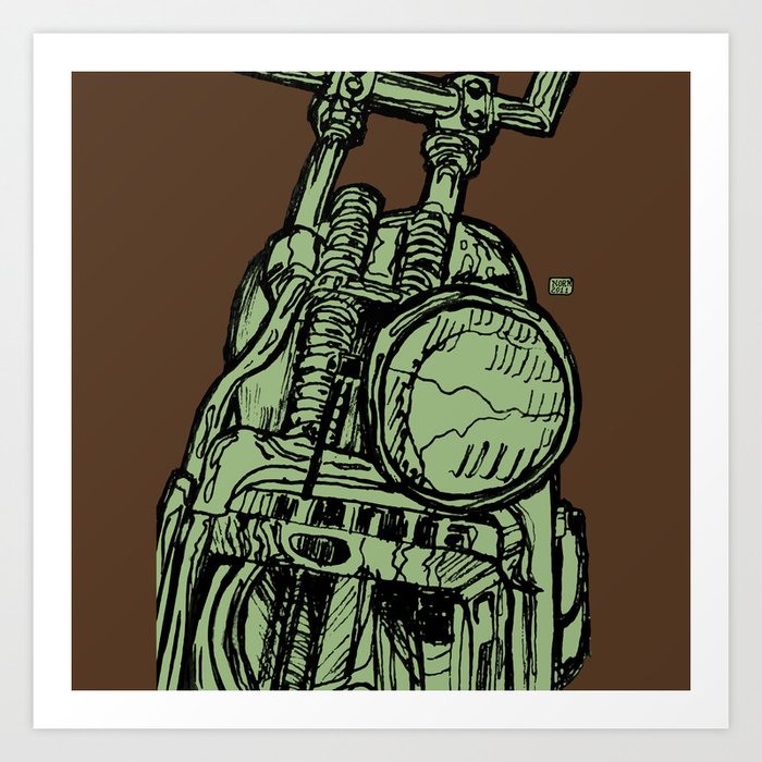 MOTORCYCLE HEADLIGHT Art Print