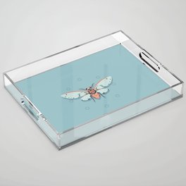 Orange and Blue Insect Acrylic Tray