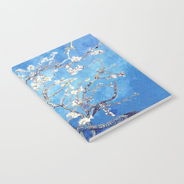 Vincent Van Gogh Almond Blossoms. Sky Blue Notebook