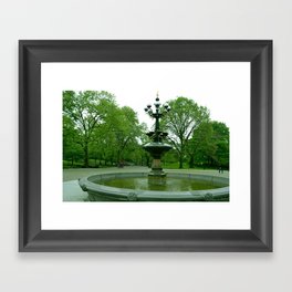 Central Park Fountain Framed Art Print