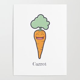 Happy Carrot Poster