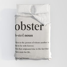 Lobster Definition Duvet Cover