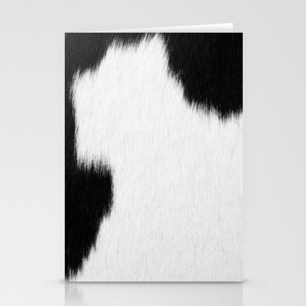 Classic Black & White Cowhide Stationery Cards