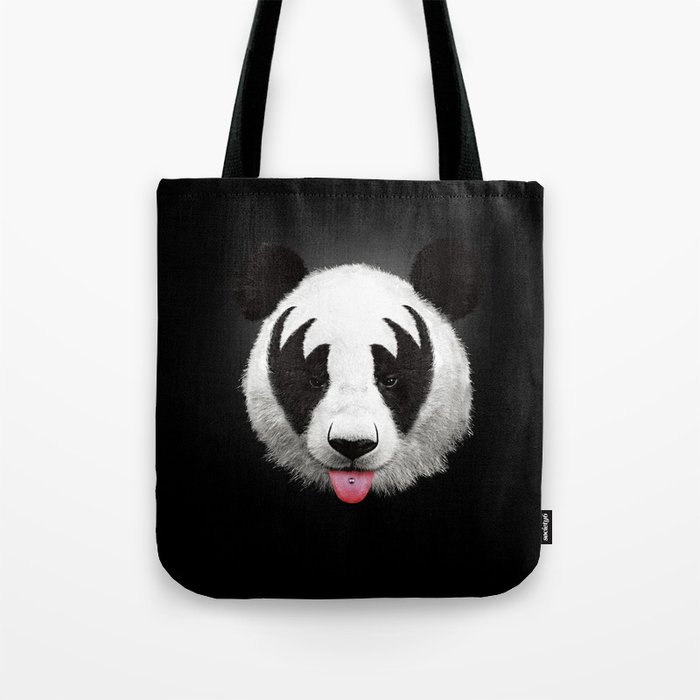Kiss of a panda Tote Bag