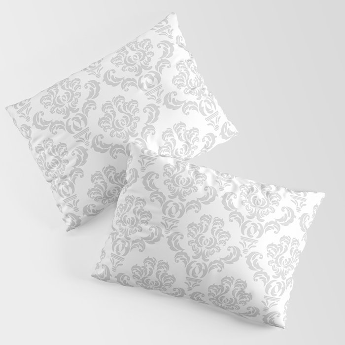 DAMASK GREY Pillow Sham by PATTERNS COLOR Society6