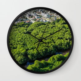 Brazil Photography - Beautiful River Going Through A Park In João Pessoa Wall Clock