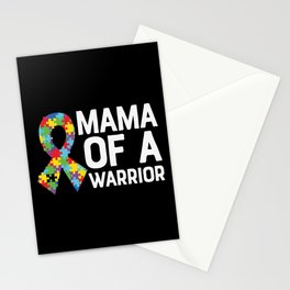 Mama Of A Warrior Autism Awareness Stationery Card