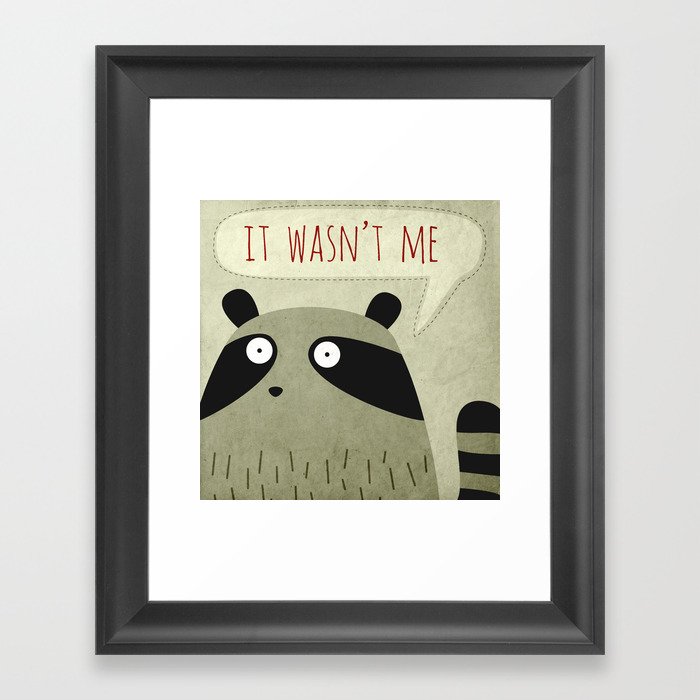 Raccoon Framed Art Print