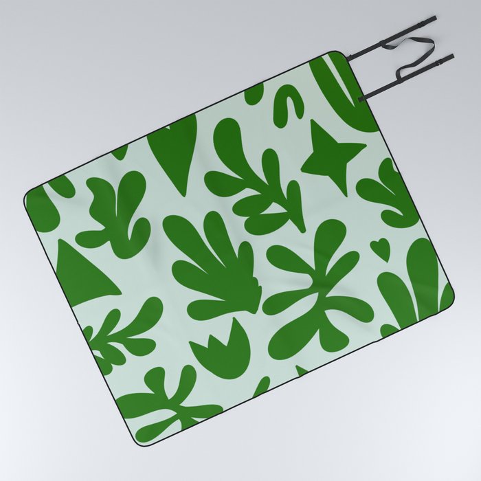 Matisse cutouts green Picnic Blanket