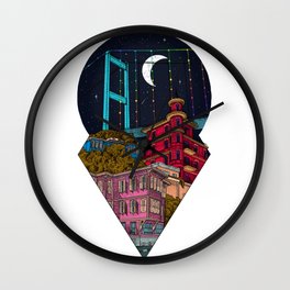 Night carries the lights Wall Clock