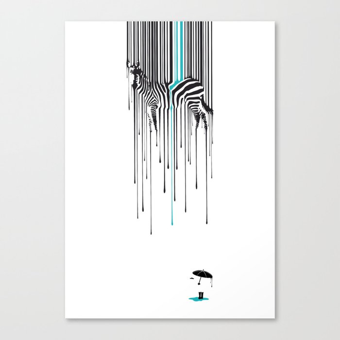Raining zebra Canvas Print