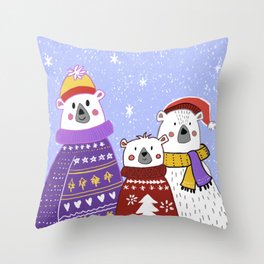 Have a Beary Christmas! Throw Pillow