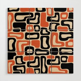 Retro Mid Century Modern Abstract composition 454 Wood Wall Art