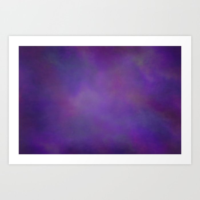 Abstract Soft Watercolor Gradient Ombre Blend 14 Dark Purple And Light Purple Art Print By Pipafineart