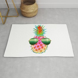 Electric Pineapple with Shades Area & Throw Rug