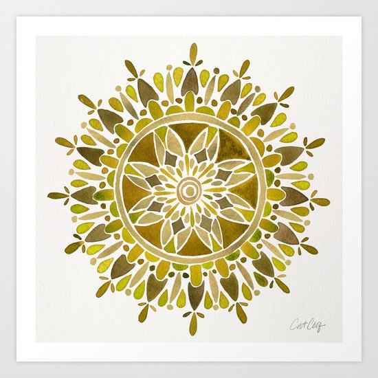 Gold Mandala Art Print