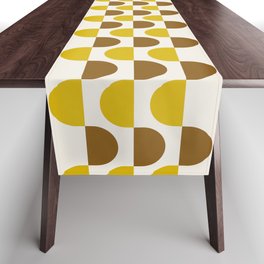 Abstraction_NEW_GEOMETRIC_SHAPE_CIRCLE_PATTERN_POP_ART_0306A Table Runner