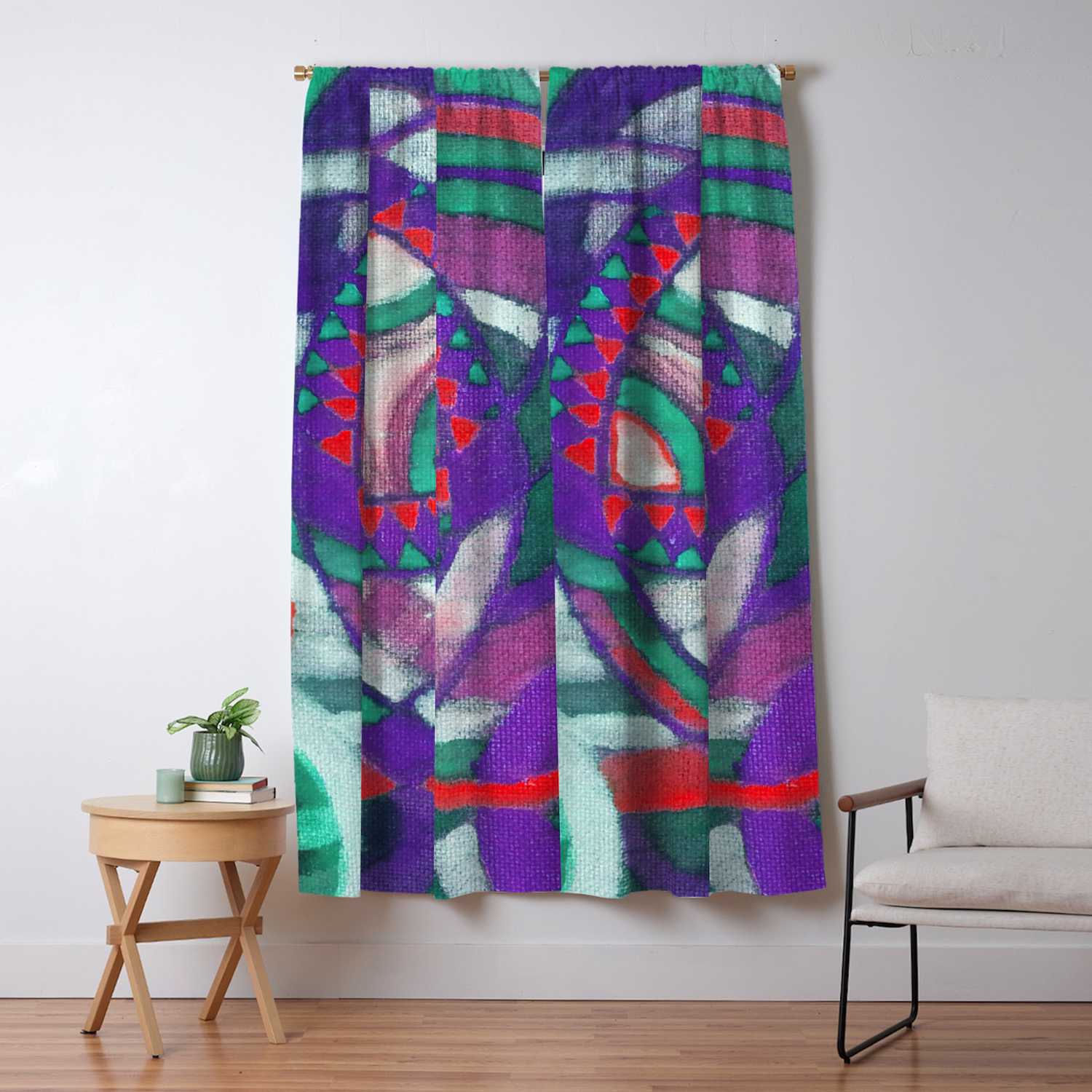 Vintage Sacred Geometry Painting Blackout Curtain By Cveti Society6