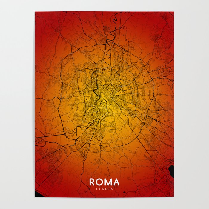 Roma map Poster