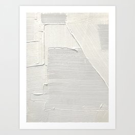 Relief [2]: an abstract, textured piece in white by Alyssa Hamilton Art Art Print