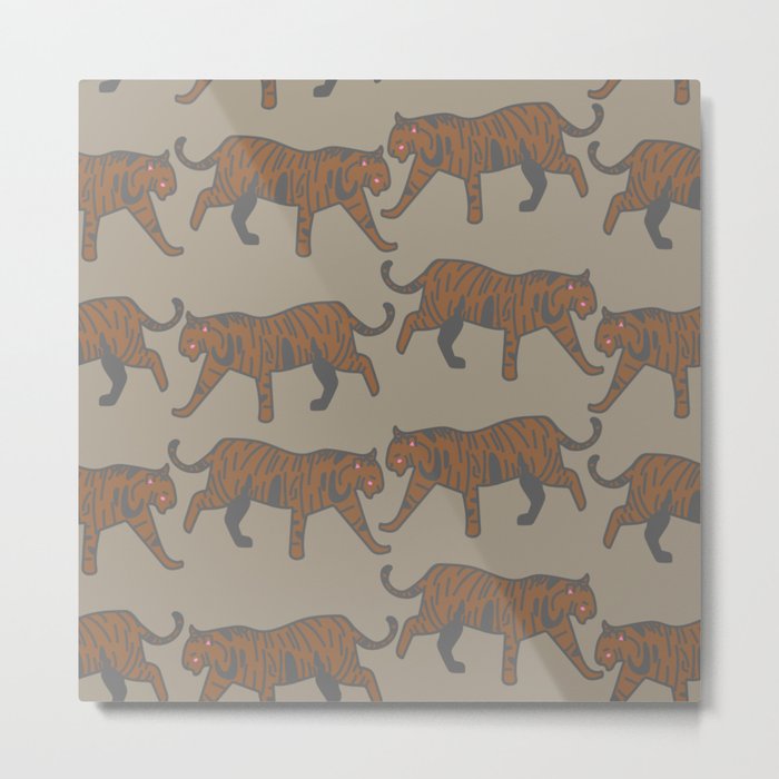 wild tigers pattern 1 Metal Print