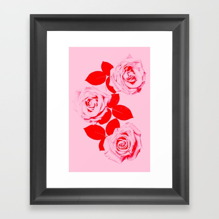 Pretty In Pink (Red) Framed Art Print