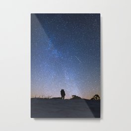 Star Crossed Lovers Metal Print | Long Exposure, Photo, Digital, Moon, Sky, Space, Nighttime, Color, Star 
