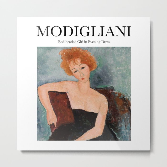 Modigliani - Red-headed Girl in Evening Dress Metal Print
