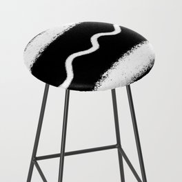 Black and white stripes and curves Bar Stool