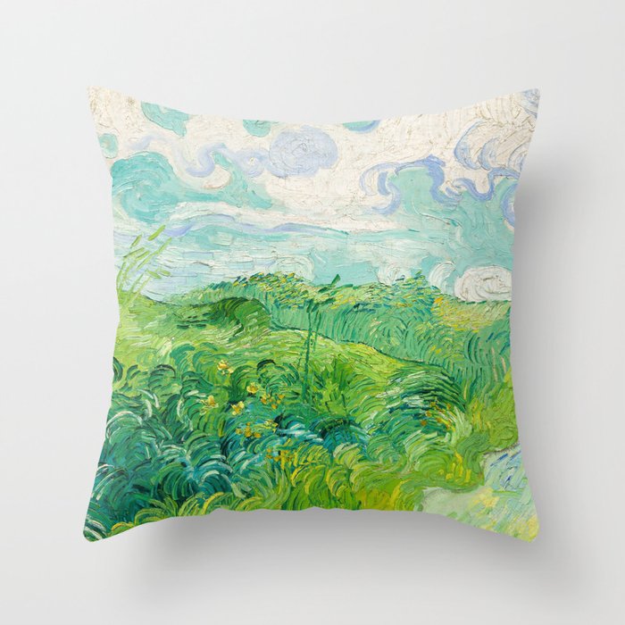 Vincent van Gogh - Green Wheat Field, Auvers Throw Pillow