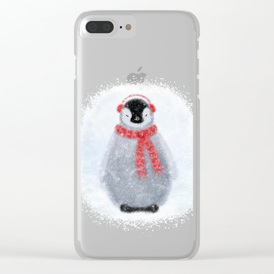 Chilly Little Penguin Clear iPhone Case