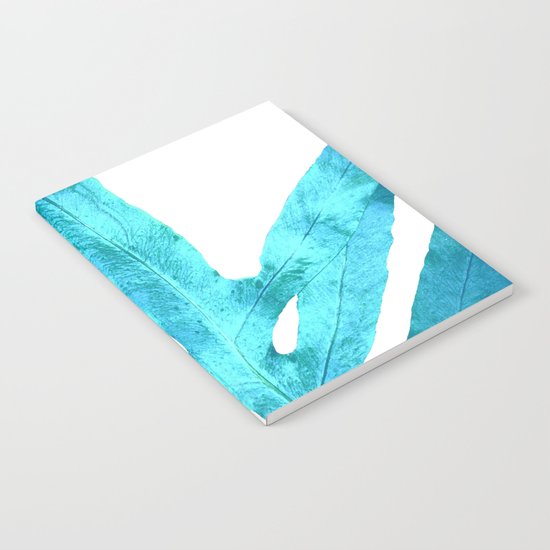 Ocean Blue Fern Notebook
