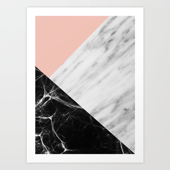 Marble Collage Art Print