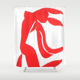 Henri Matisse, Rouge Freedom, Nude (Red Freedom, Nude) lithograph modernism portrait painting Shower Curtain