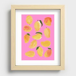 Mangoes in Watercolor Recessed Framed Print