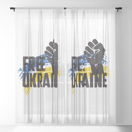 Free Ukraine Sheer Curtain