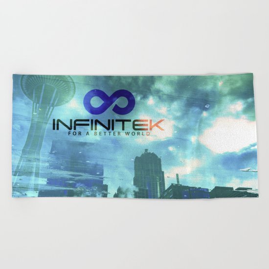 Space Needle - Infinitek Headquarters Seattle Beach Towel
