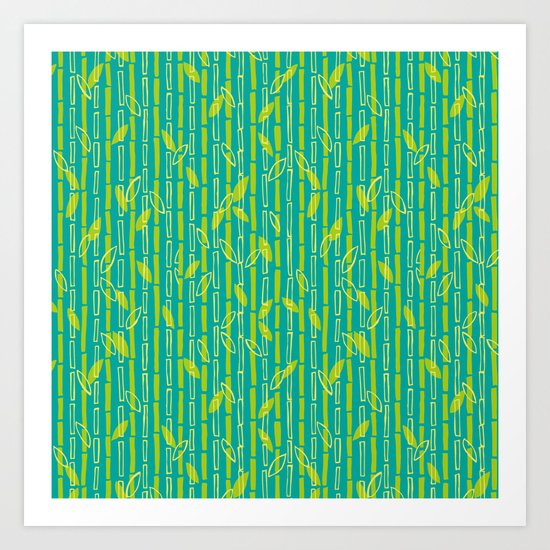 Bamboo Pattern Art Print