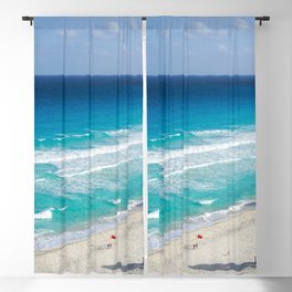 Mexico Photography - Beautiful Turquoise Water By The Beach Blackout Curtain