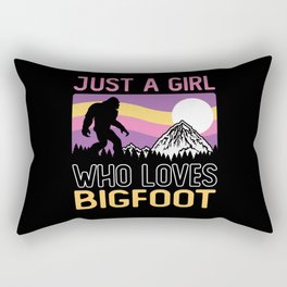Just A Girl Who Loves Bigfoot Sasquatch Rectangular Pillow