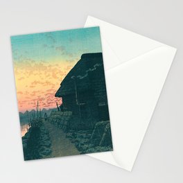 Sunset at Morigasaki by Kawase Hasui Stationery Card
