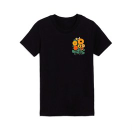 Sunflower and Bee Kids T Shirt
