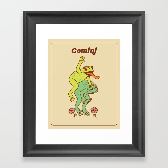 Gemini Frog Framed Art Print