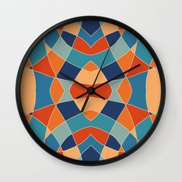 Retro Colored Abstract Butterfly Wall Clock