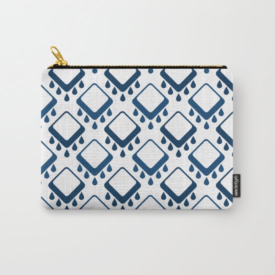 Abstract colorful geometric pattern .Blue and white . Carry-All Pouch