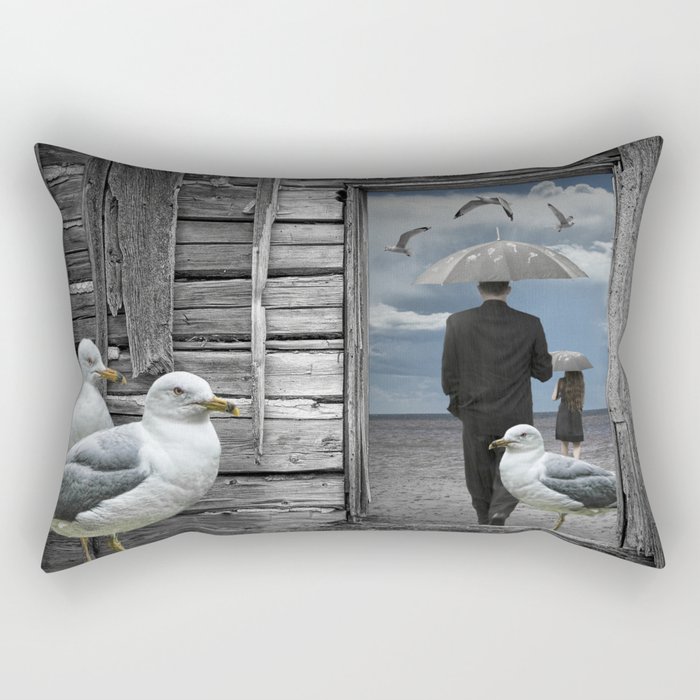Weathering the Gulls Rectangular Pillow
